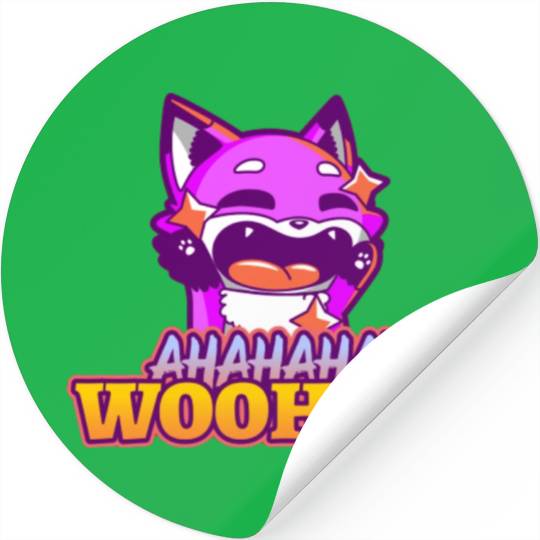 Funny Raccoon Woo Hoo! Stickers