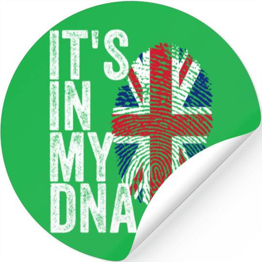It'S In My Dna Uk Union Jack England Flag Eu Stickers
