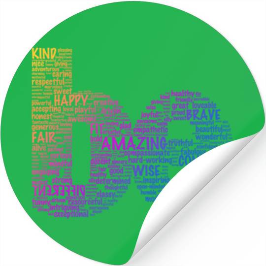 Inring Positive Word Be Colorful Letter Stickers