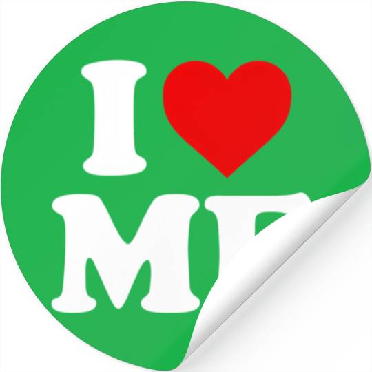 I Love Me Heart Maine Stickers