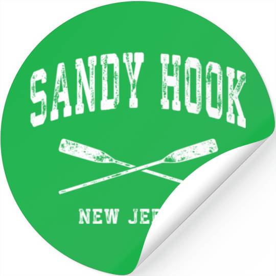 Sandy Hook New Jersey Nautical Crossed Oars Stickers