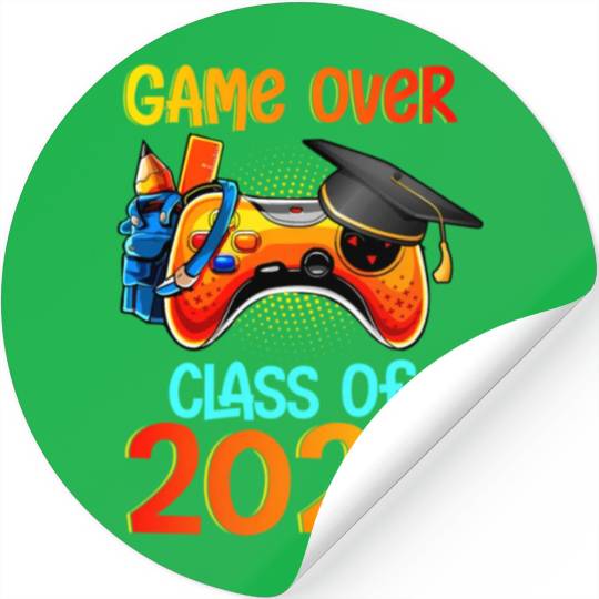 Game Over Class Of 2022 Video Games Graduation Stickers
