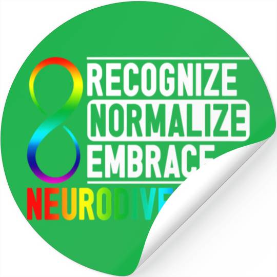Recognize Normalize Embrace Neurodiversity Adhd Stickers