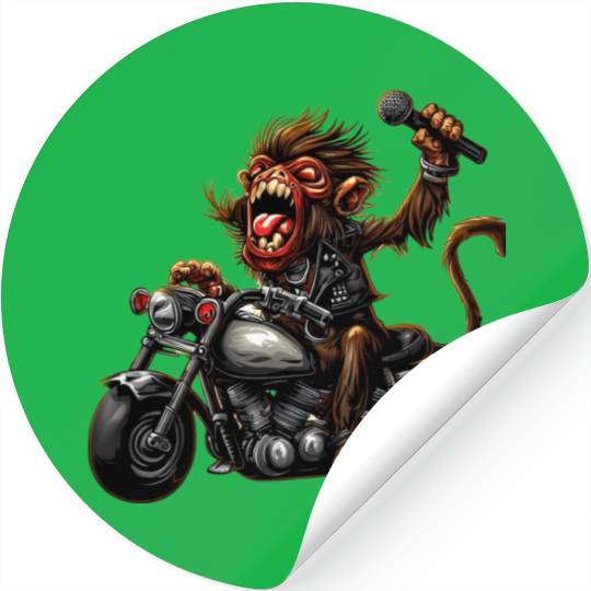 zombie Raider Monkey Stickers