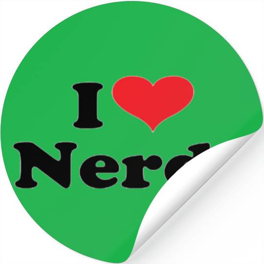 Cute I Love Nerds Stickers