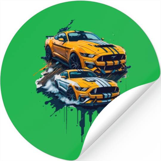 Sports car illustration Stickers