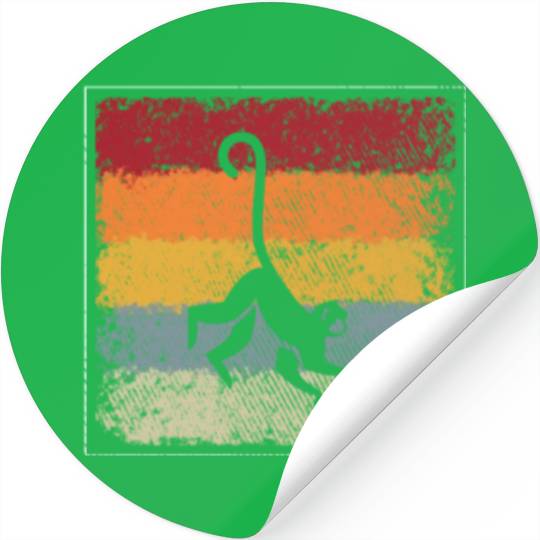 monkey retro Stickers