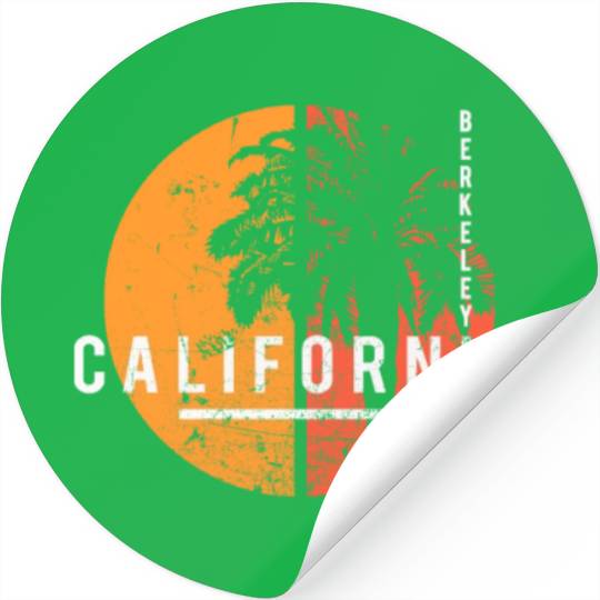 Berkeley California Cool Palm Tree Native Stickers
