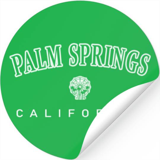 Palm Springs California Ferris Wheel Palm Trees Stickers