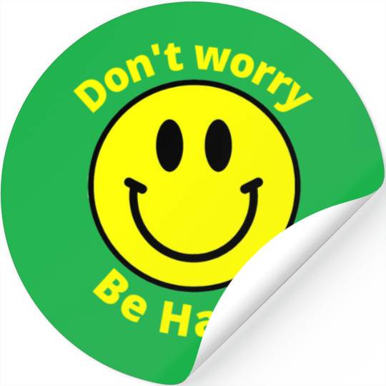 Do Not Worry Be Happy Sunshine Happiness Face Stickers