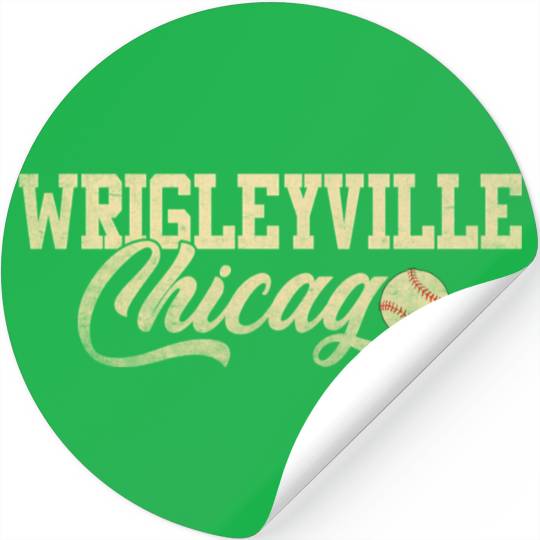 Wrigleyville Chicago Baseball American Stickers