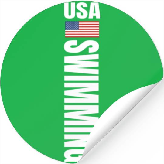 Usa Swimming American Flag Swim Sport Team Stickers