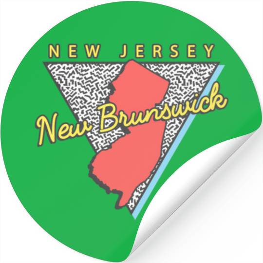 New Brunswick New Jersey Triangle Nj City Stickers
