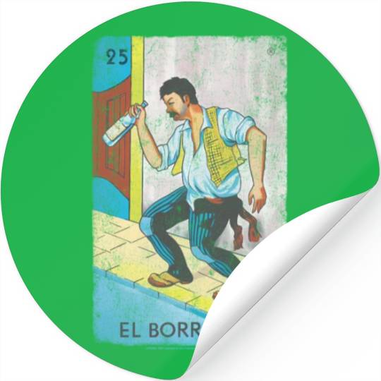 Loteria El Borracho Colorful Tarot Card Stickers