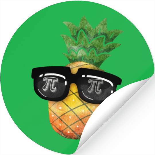 Pineapple Pi Day Stickers
