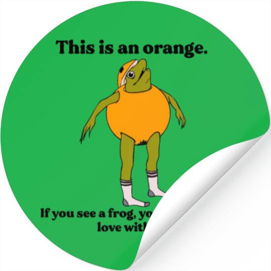 This Is An Orange Stickers