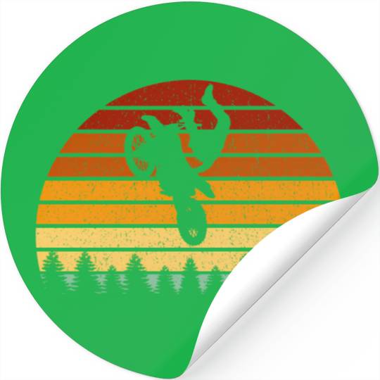 Sunset Motocross For Bikers Motocross Racers Stickers