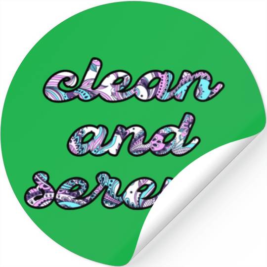 Clean and Serene paisley Stickers