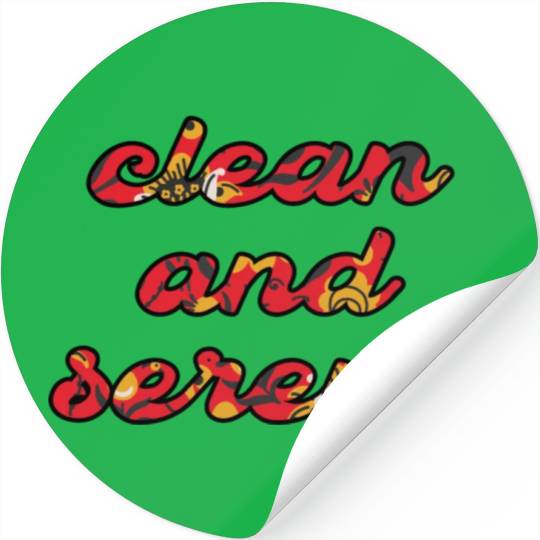 Clean and Serene red floral Stickers