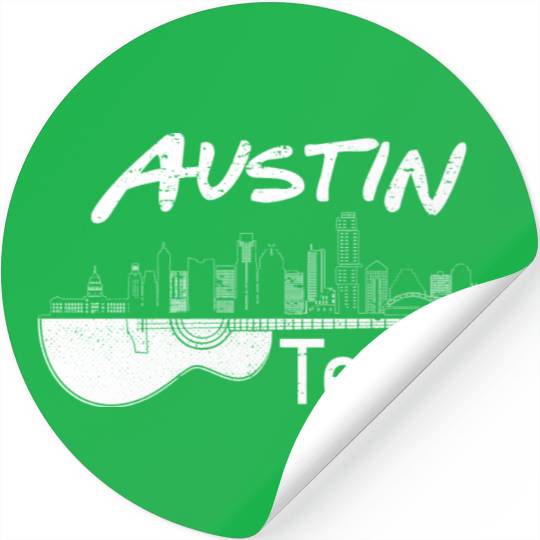 Austin Texas Souvenir Guitar Music Lover Gift Men Stickers