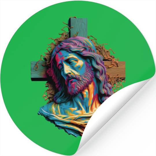 Jesus Painting Stickers