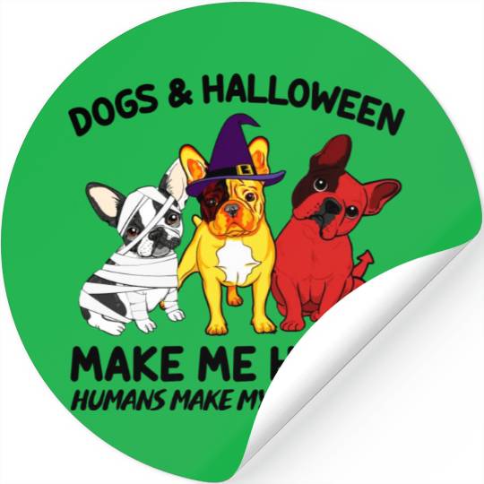 Frenchie Dog Halloween Dog Lover Stickers