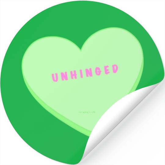 unhinged conversation heart Stickers