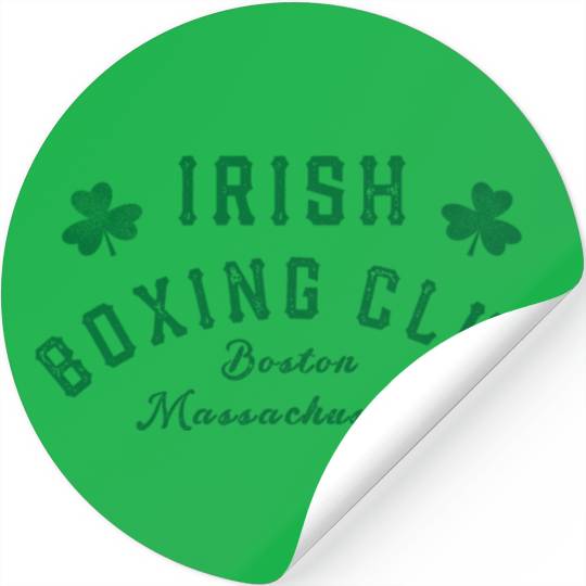 Irish Bong Club Boston Massachusetts Shamrock Stickers
