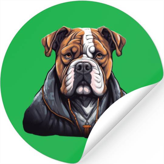 American Bulldog in cool and edgy streetwear Stickers