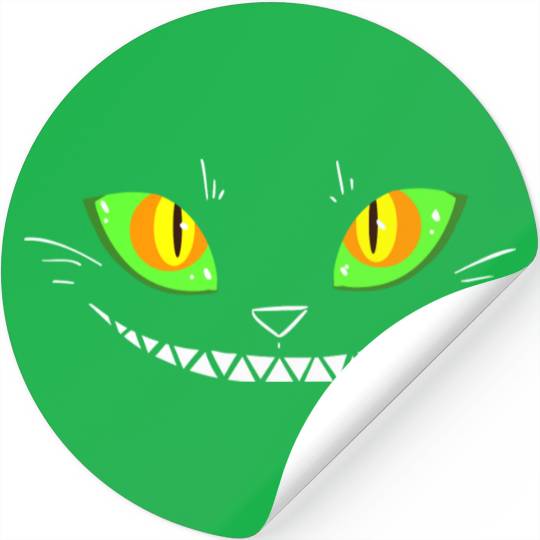 Creepy Cat Face Stickers