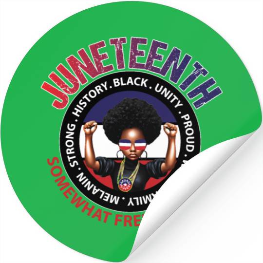 Juneteenth Red White and Blue Power Stickers