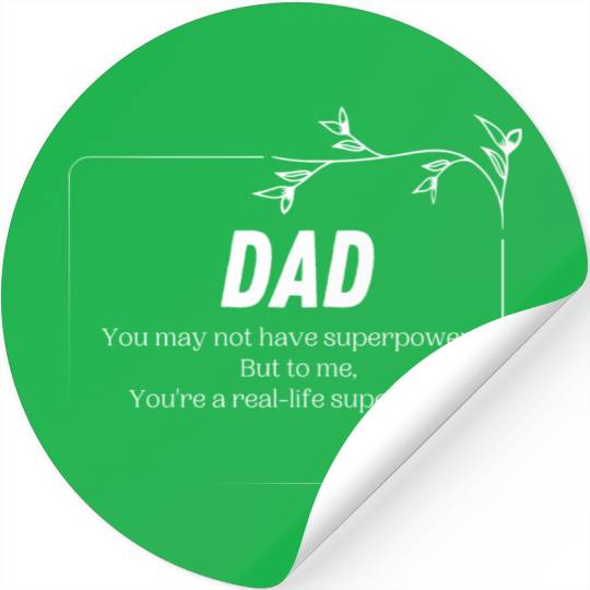 Superhero Dad ,Father's Day , Fathers Day Gift Stickers