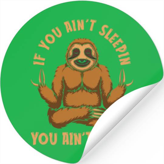 Sloth Funny Sloth Yoga Stickers