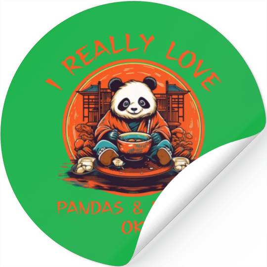 Kawaii Anime Panda Otaku Japanese Ramen Noodles Stickers