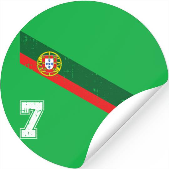 Portugal Soccer Number 7 Portugese Football Stickers