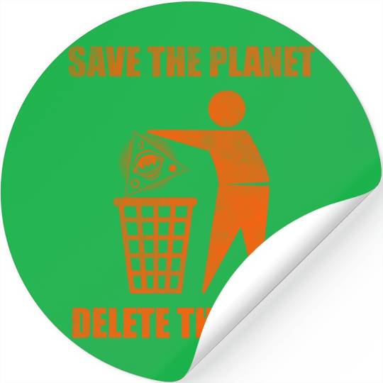 Save the planet delete the elite Stickers