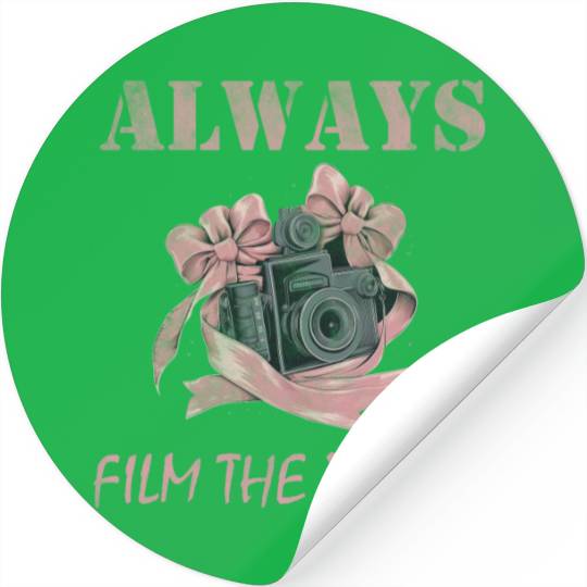 Always film the police pink camera Stickers
