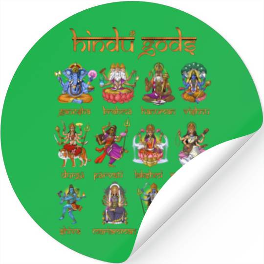 Hindu Gods Shiva Ganesha Hanu Hinduism Goddess Stickers