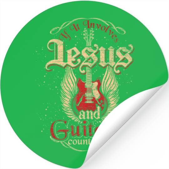 Guitarist Guitar Musician Christian Music Jesus Stickers