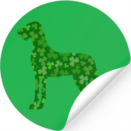Great Dane St Patrickâ€™S Day Great Dane Saint Stickers