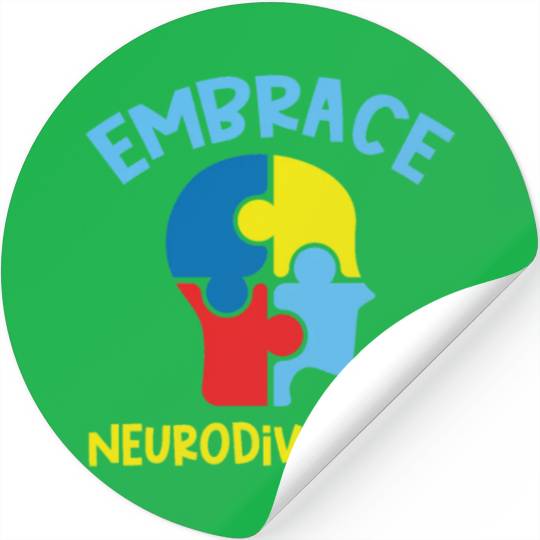 Embrace neurodiversity Stickers