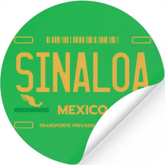 Sinaloa Meco License Plate Aesthetic Sinaloa Stickers