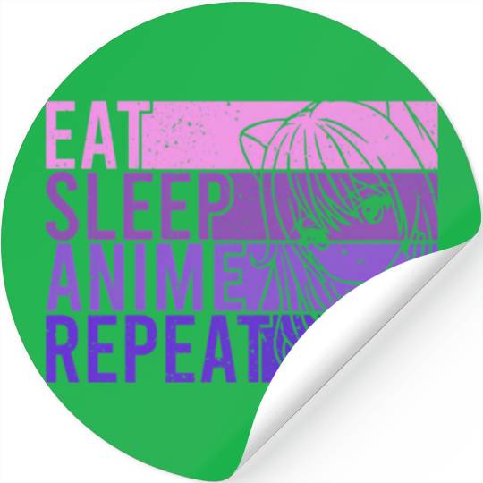 Anime Stickers Eat Sleep Anime Repeat Anime