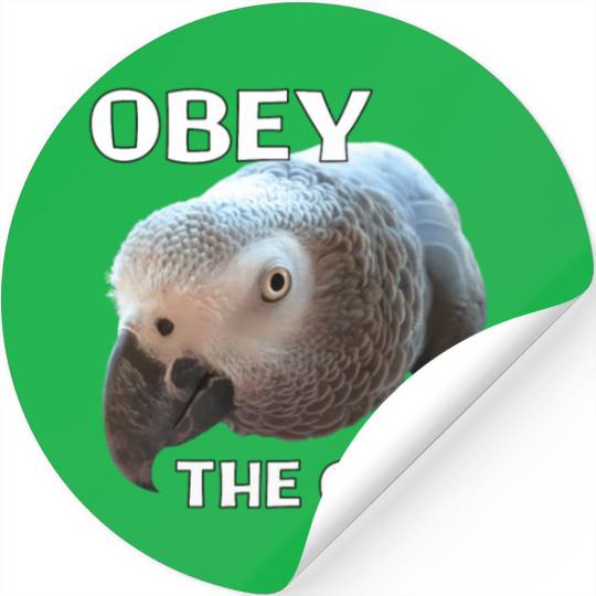 Obey The Grey - African Grey Parrot Stickers