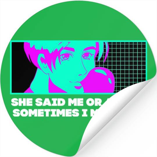 She Said Me or Anime Couples Kawaii Lovers Cute Fu Stickers