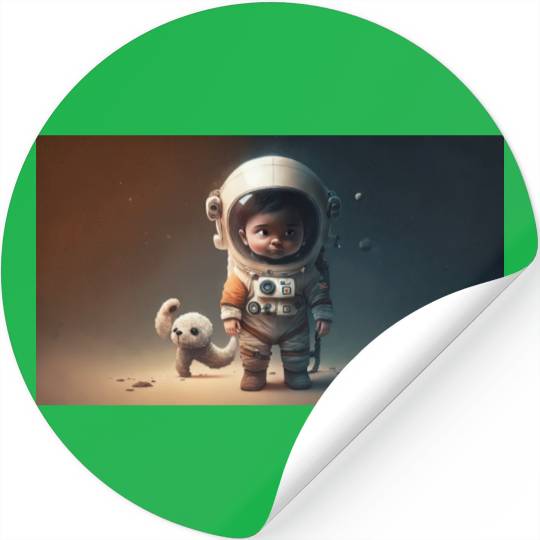 Cosmic Steps: The Baby Astronaut's Journey Stickers
