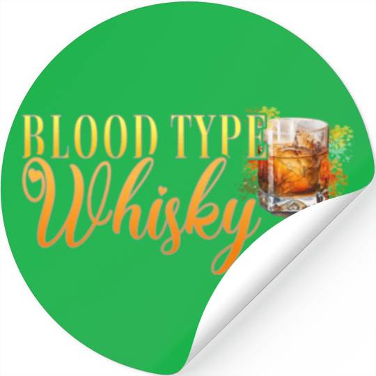 Blood Type Whisky Cocktail for Bartender Stickers