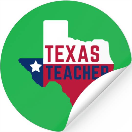 Texas Teacher Life Flag Style Stickers