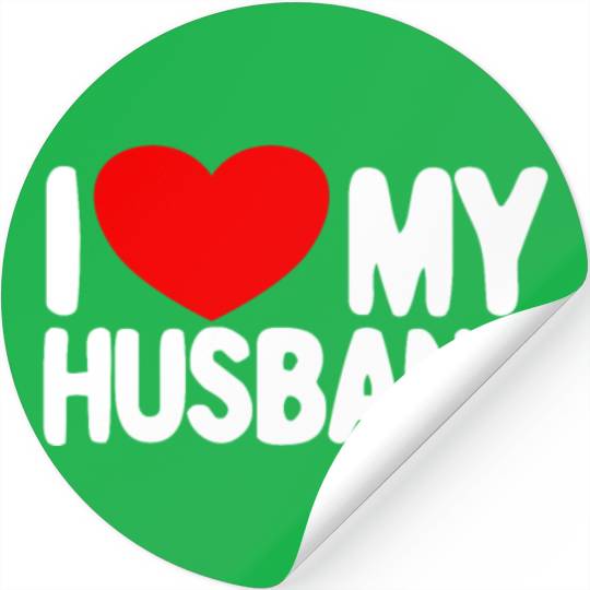 I Love My Husband Red Heart Wife I Love My Husband Stickers
