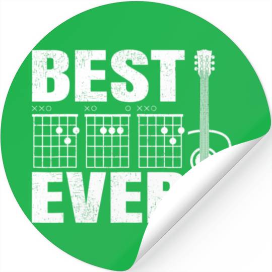 Funny Best Dad Ever Guitar Chord Guitarist Dad Stickers
